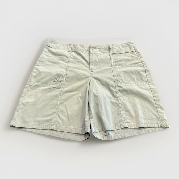 Eddie Bauer Pants - Eddie Bauer First Ascent Womens Green Hiking Stretch Zip Pockets Nylon Shorts 12